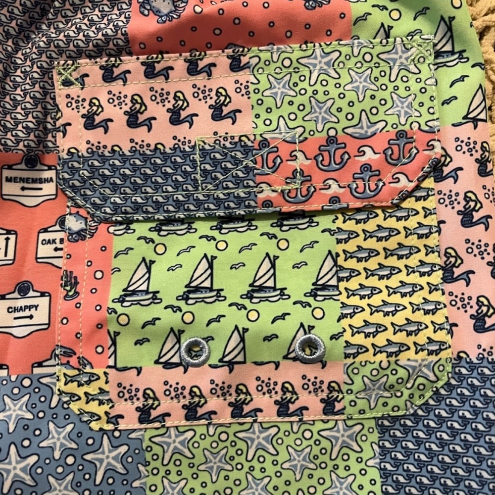NEW Vineyard Vines Swimwear Patchwork Chappy Swim Trunks Size 5 New With Tags - Picture 2 of 4